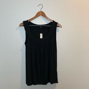NEW! August Silk Black Tank Top Blouse M